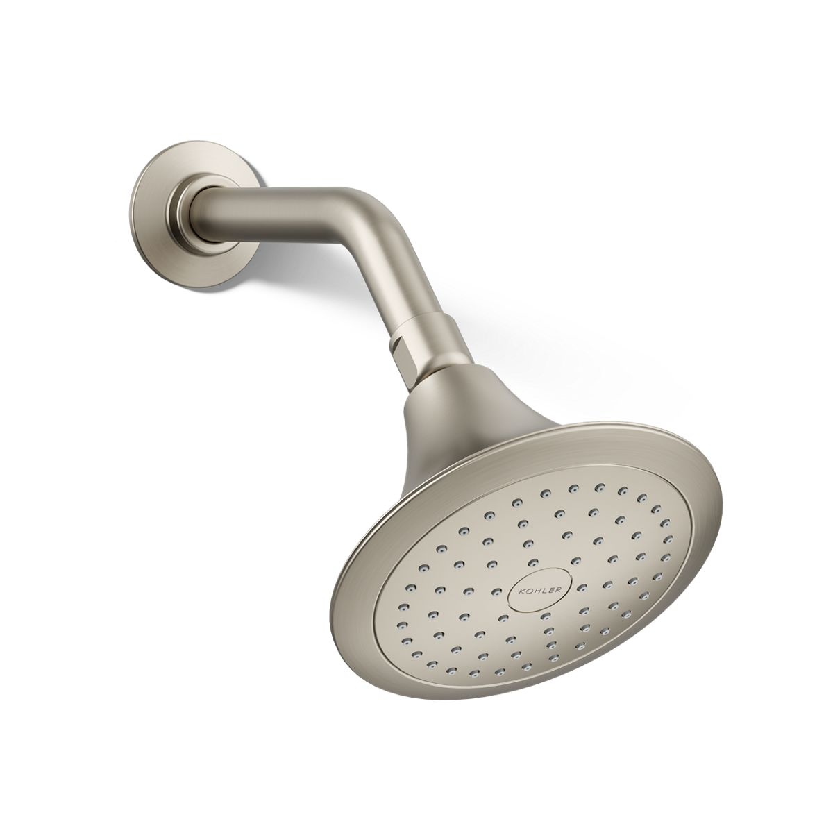 Forte 1.0 -Spray Vibrant brushed nickel 5.5000-in Round Dual/Combo Shower Head 2.5 GPM
