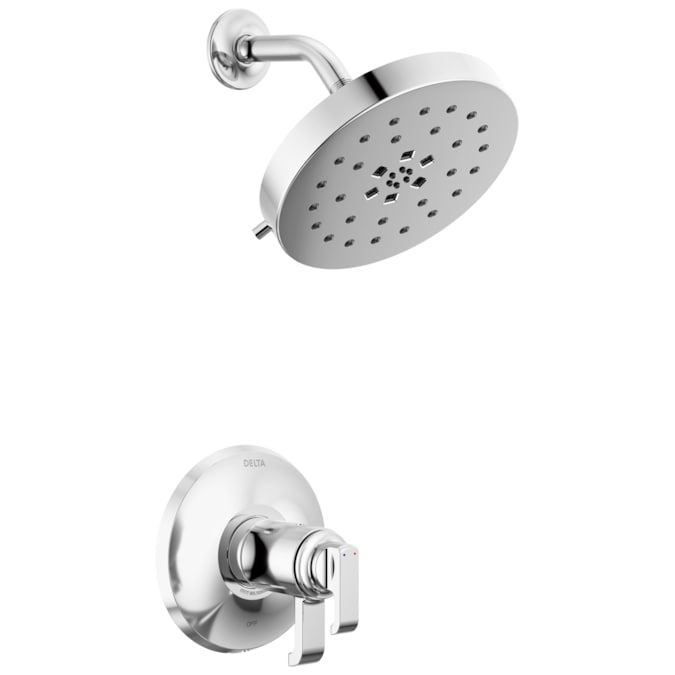 Delta Tetra Lumicoat Chrome 2-handle Multi-function Round Shower Faucet