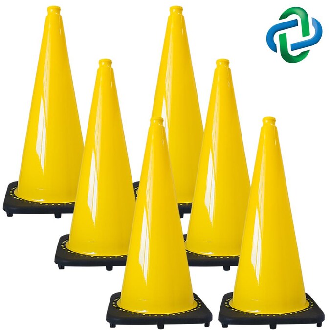 Mr. Chain 6-Pack 28-in Yellow Traffic Safety Cone