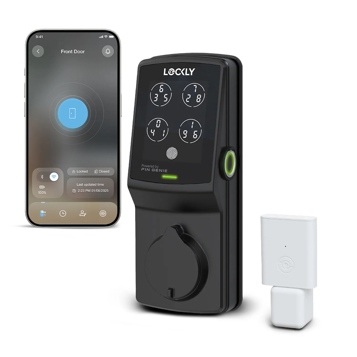 Secure Pro Deadbolt Secure Pro Deadbolt Matte black Smart Lock Electronic Deadbolt with Wifi Bluetooth and Fingerprint Touchscreen Keypad