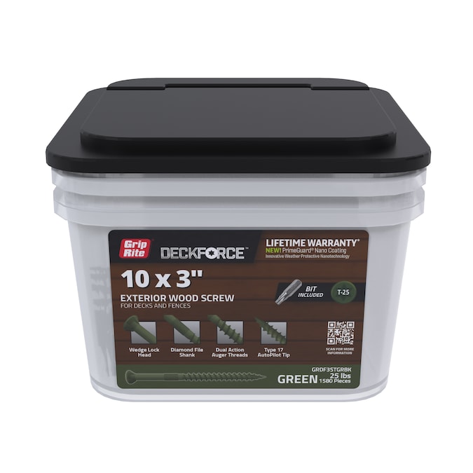 DeckForce by Grip Rite #10 x 3-in Wood To Wood Deck Screws (632-Per Box)