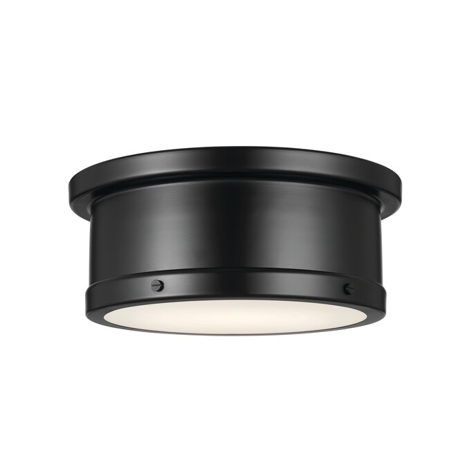 Kichler Serca 2-Light Black Flush Mount Light