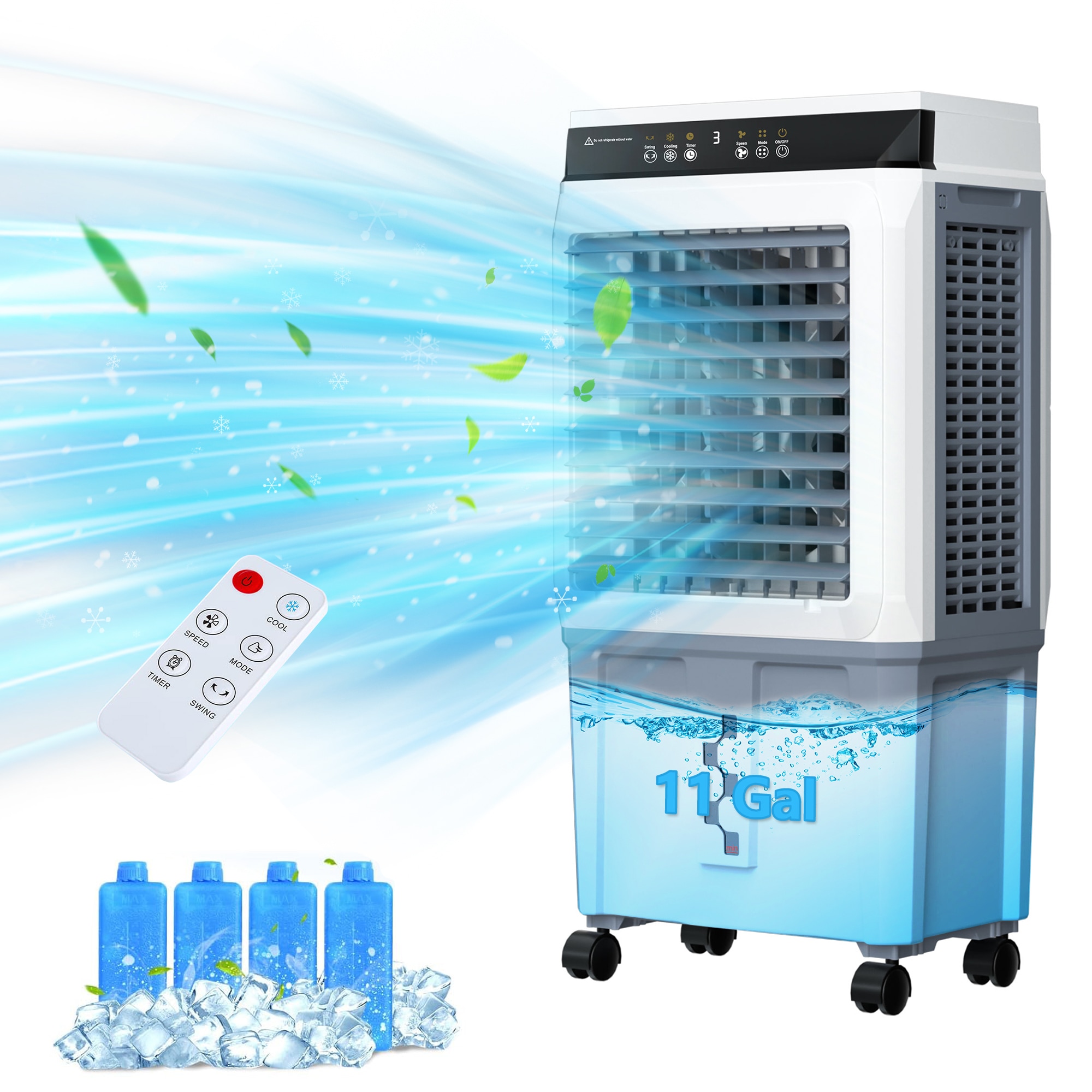 5000-CFM 3 -Speed Indoor/Outdoor Portable Evaporative Cooler for 1800-sq ft (Motor Included)