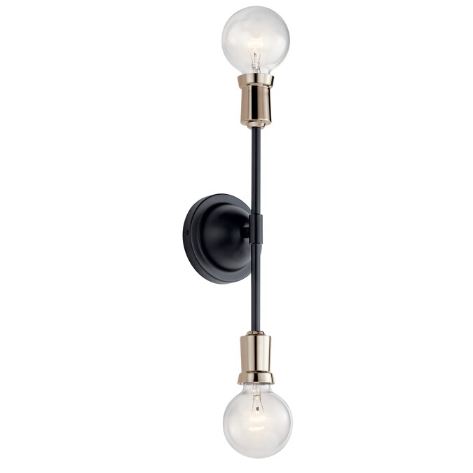 Kichler Armstrong 5-in W 1-Light Black Modern/Contemporary Incandescent Wall Sconce