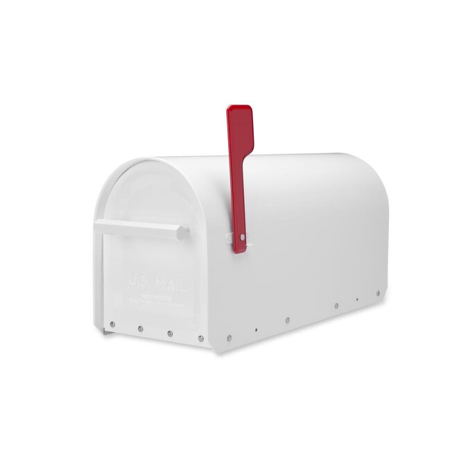 Architectural Mailboxes Post Mount White Metal Large Mailbox - Image 2