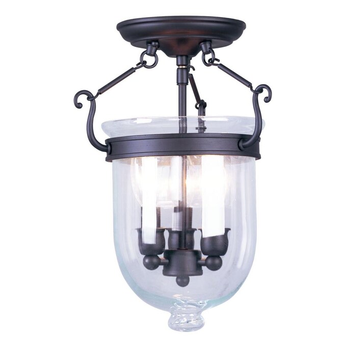 Livex Lighting Jefferson 1-Light Bronze Semi mount light