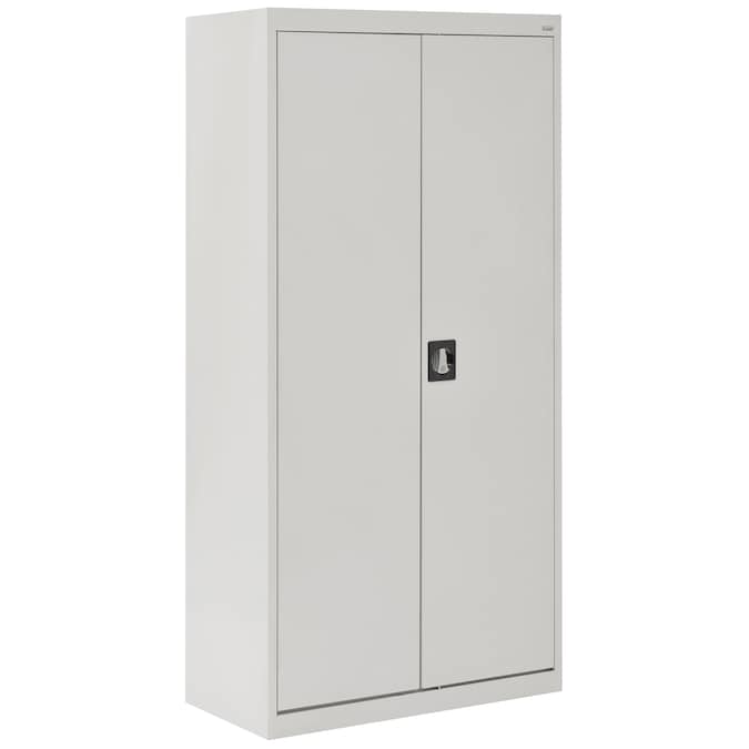 Sandusky 36-in W x 72-in H x 18-in D Freestanding Steel Garage Cabinet in Gray