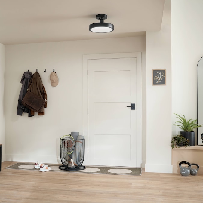 Kichler Riu 1-Light Black LED Flush Mount Light - Image 5