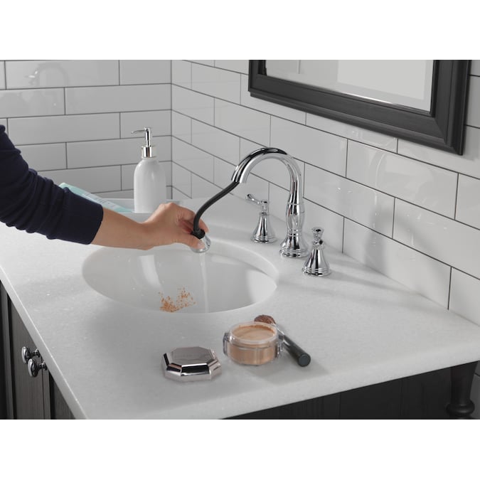 Delta Cassidy Chrome Widespread 2-Handle WaterSense Pull-down Bathroom Sink Faucet with Drain - Image 7
