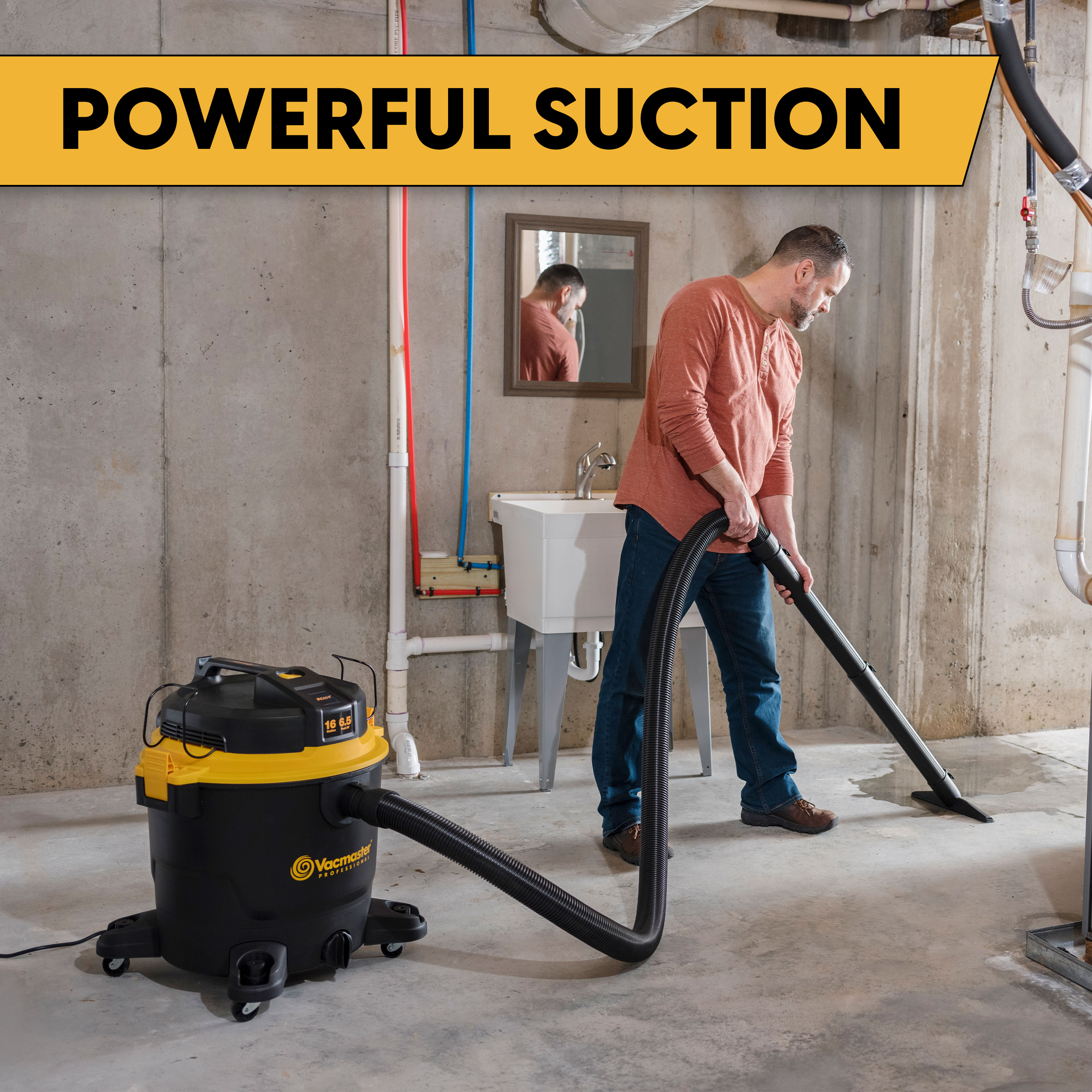 16-Gallon 6.5 HP Corded Wet/Dry Shop Vacuum with Accessories Included - Image 6