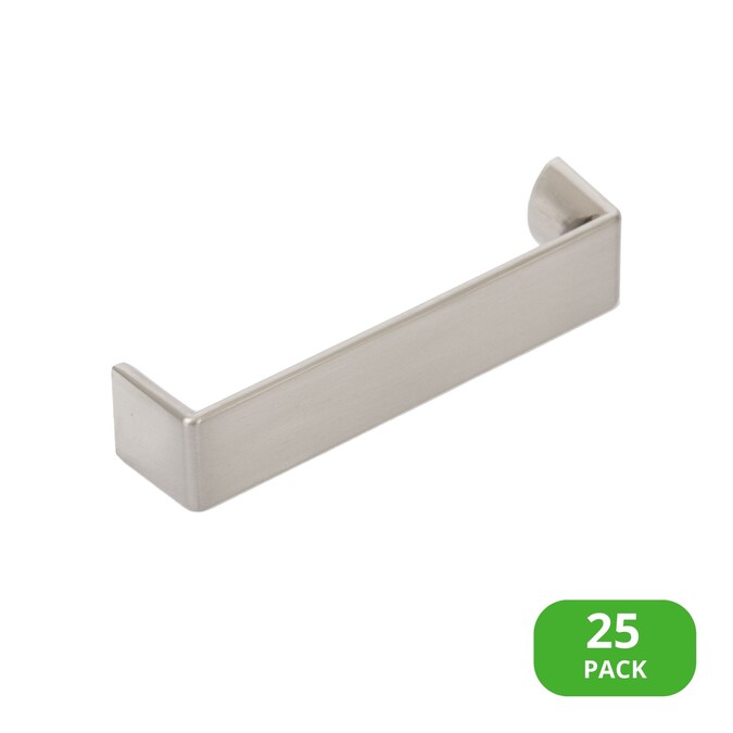 Sumner Street Home Hardware Lancaster 3-3/4-in (96Mm) Center to Center Satin Nickel Rectangular Bar Drawer Pulls (25-Pack)