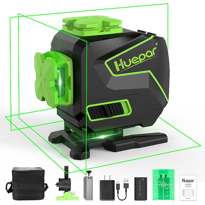 Huepar 200-ft Green Self-Leveling Cross-line Laser Level