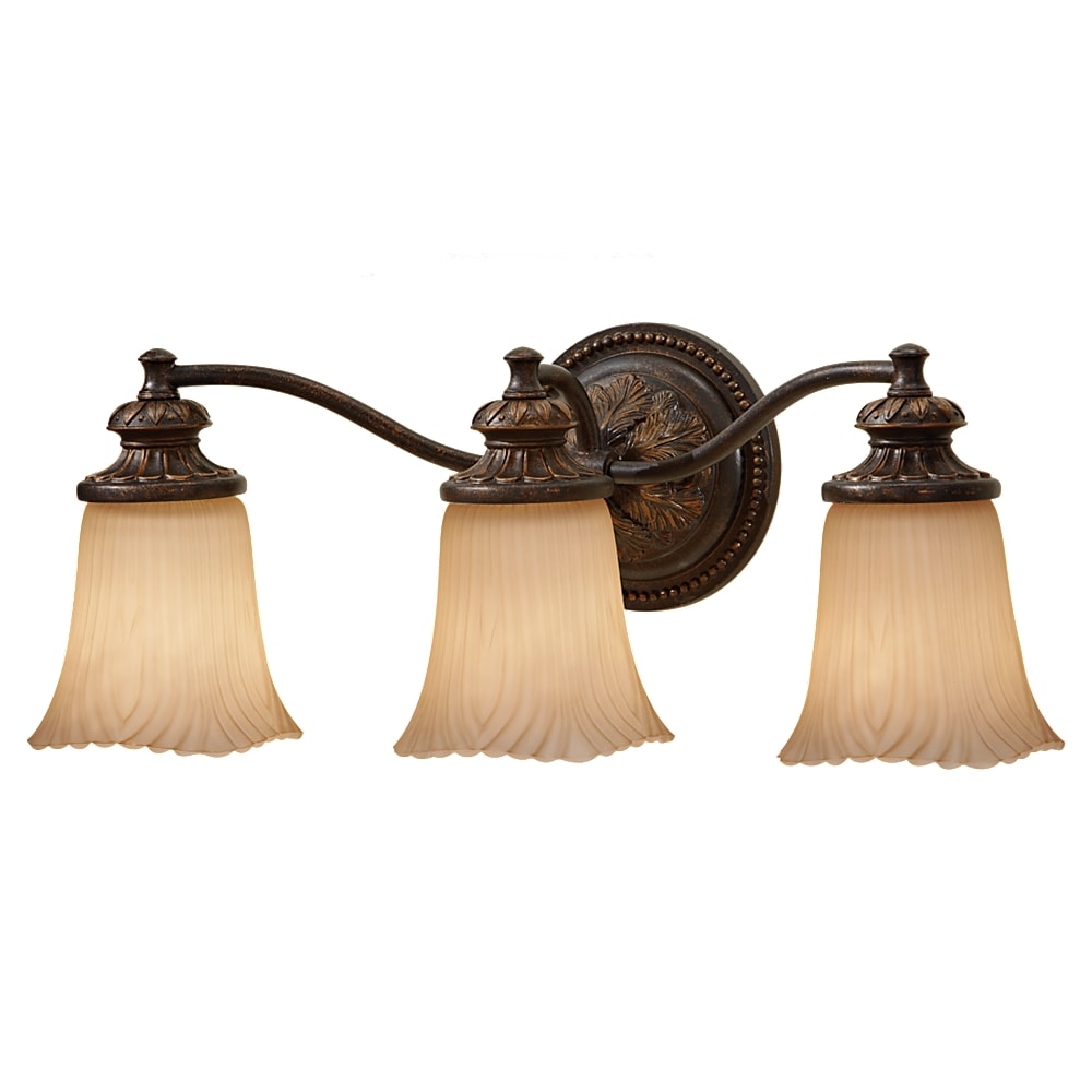 Emma 21.5-in 3 -Light Bronze Traditional Vanity light