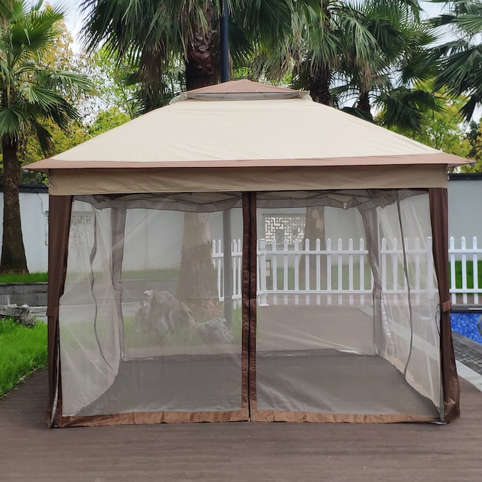 CASAINC 11-ft x 11-ft Square Brown Pop-up Canopy - Image 7