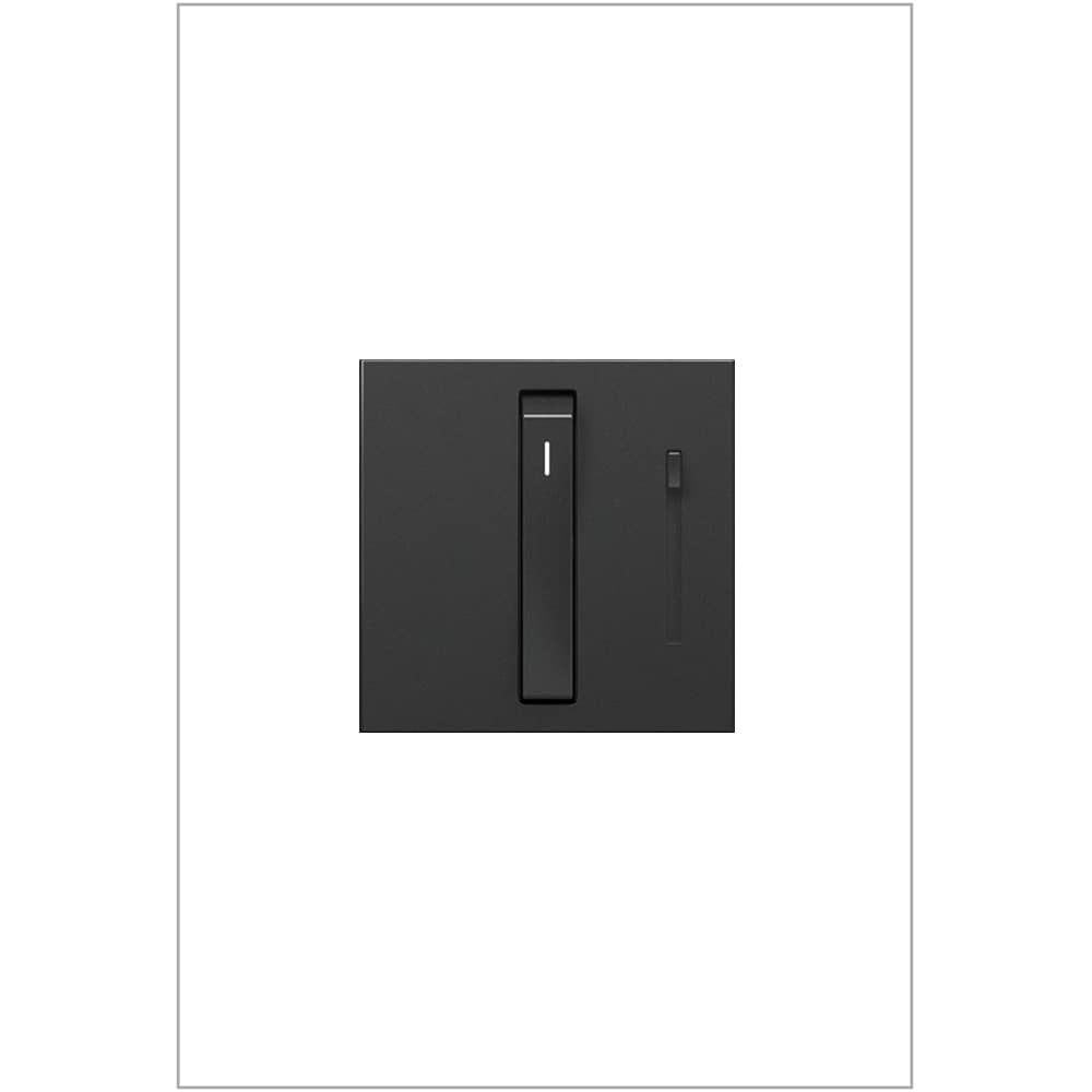 adorne Whisper Tru-Universal Single-pole/3-way LED Square Light dimmer Graphite