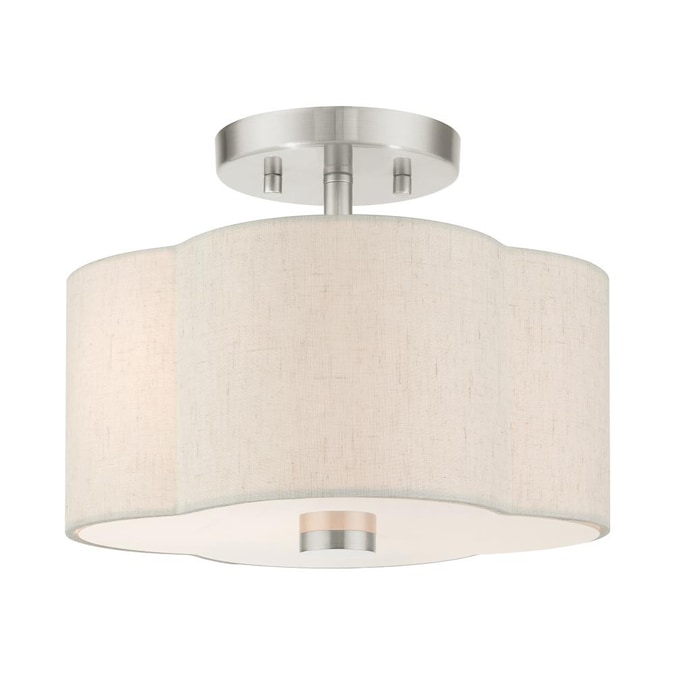 Livex Lighting Solstice 2-Light Brushed Nickel Semi mount light