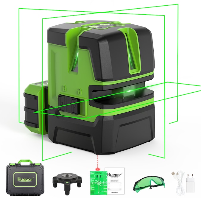 Huepar 197-ft Green Self-Leveling Cross-line Laser Level