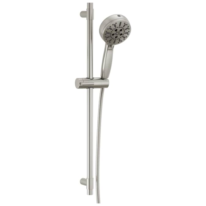Delta ProClean Lumicoat Stainless 4.5-in Round Handheld Shower Head 1.75-GPM (6.6-LPM)