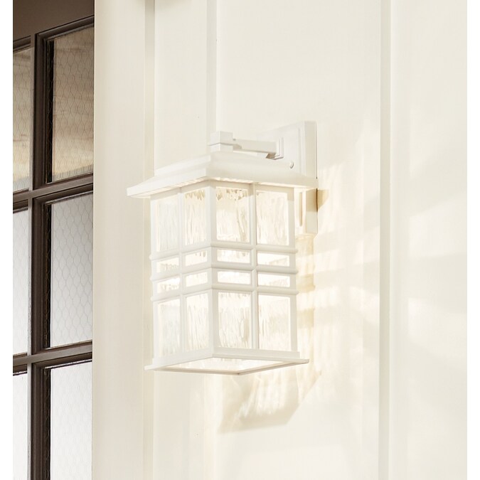 Kichler Beacon Square 1-Light 14.25-in H White Outdoor Wall Light