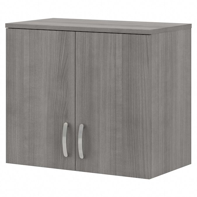 Bush Business Furniture Universal Storage 28.3464-in W x 24.1732-in H Wood Composite Platinum Gray Wall-mount Utility Storage Cabinet