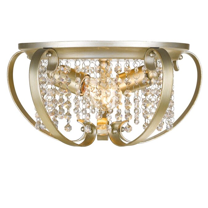 Golden Lighting Ella 2-Light Polished Gold Flush Mount Light