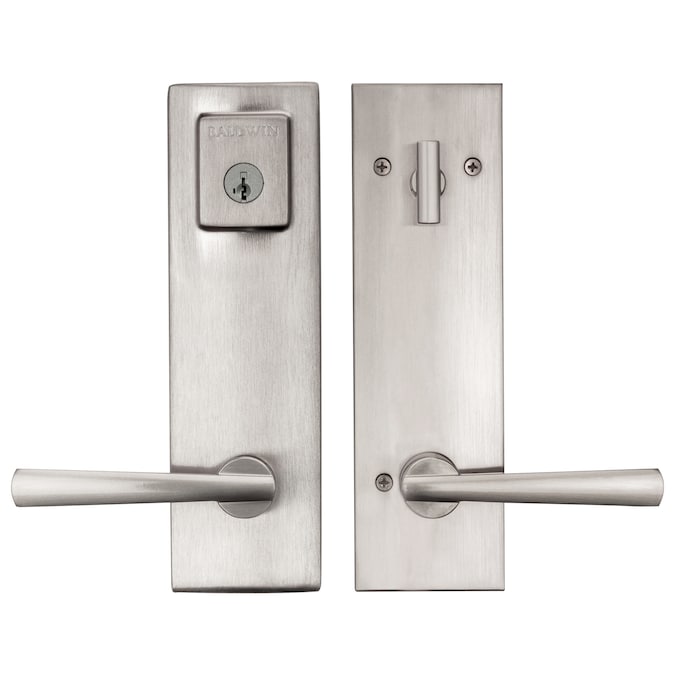 Baldwin Prestige Series Spyglass Satin Nickel Single-Cylinder Deadbolt Keyed Entry Door Handleset with Spyglass Lever and Smartkey - Image 2
