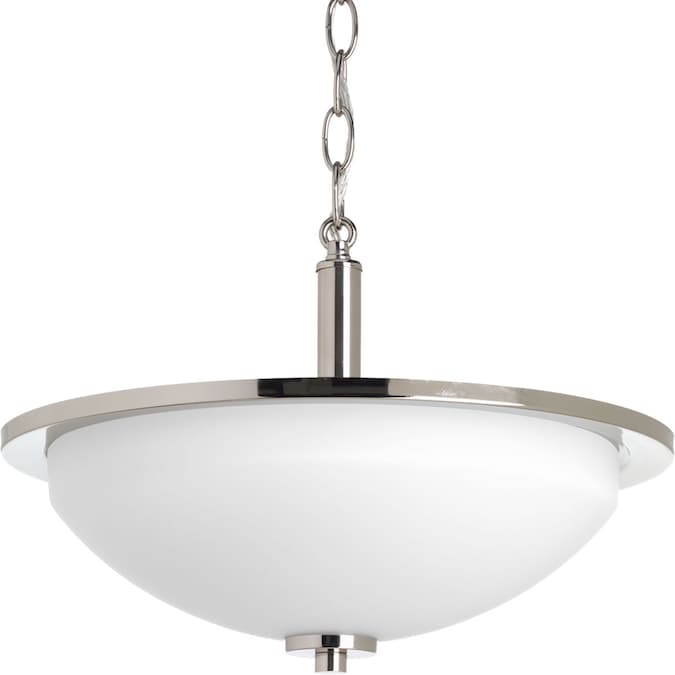 Progress Lighting Replay 2-Light Polished Gray Semi Flush Mount Light