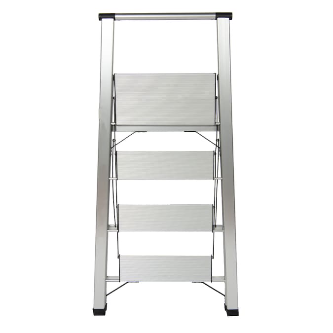 Xtend+Climb SLIMLINE 4-Step 250-lb Capacity Silver Aluminum Foldable Step Stool - Image 5