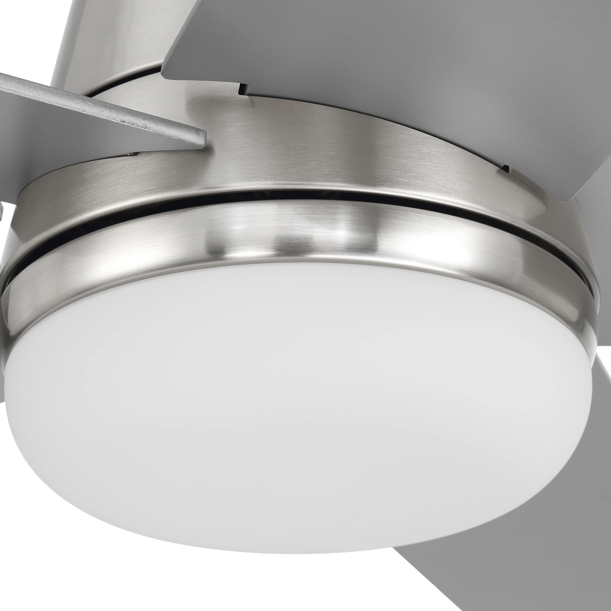 Astrea 52-in Color-Changing Integrated LED Outdoor Flush Mount Smart Brushed Nickel with Silver Blades Ceiling Fan With Light - Remote Included ( 5 -Blade ) - Image 14