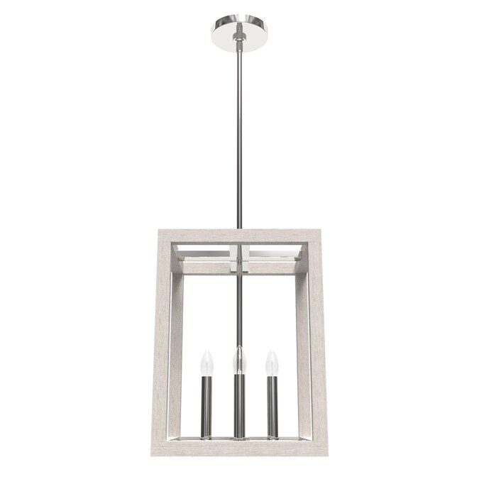 Hunter Squire Manor 4-Light Chrome Modern/Contemporary Square LED Medium Hanging Kitchen Island Light