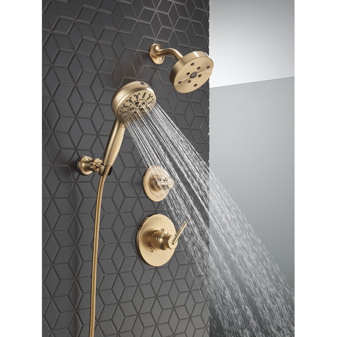 Delta ProClean Lumicoat Champagne Bronze 4.5-in Round Handheld Shower Head 1.75-GPM (6.6-LPM) - Image 17