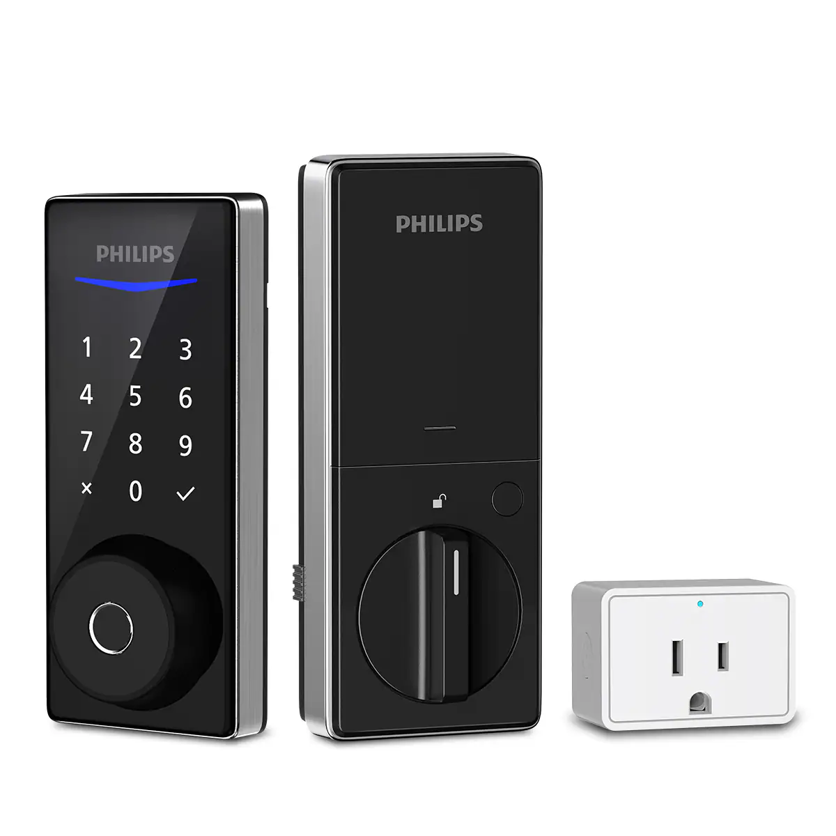 Satin Nickel Smart Lock Electronic Deadbolt with Wifi Bluetooth and Fingerprint Touchscreen Keypad