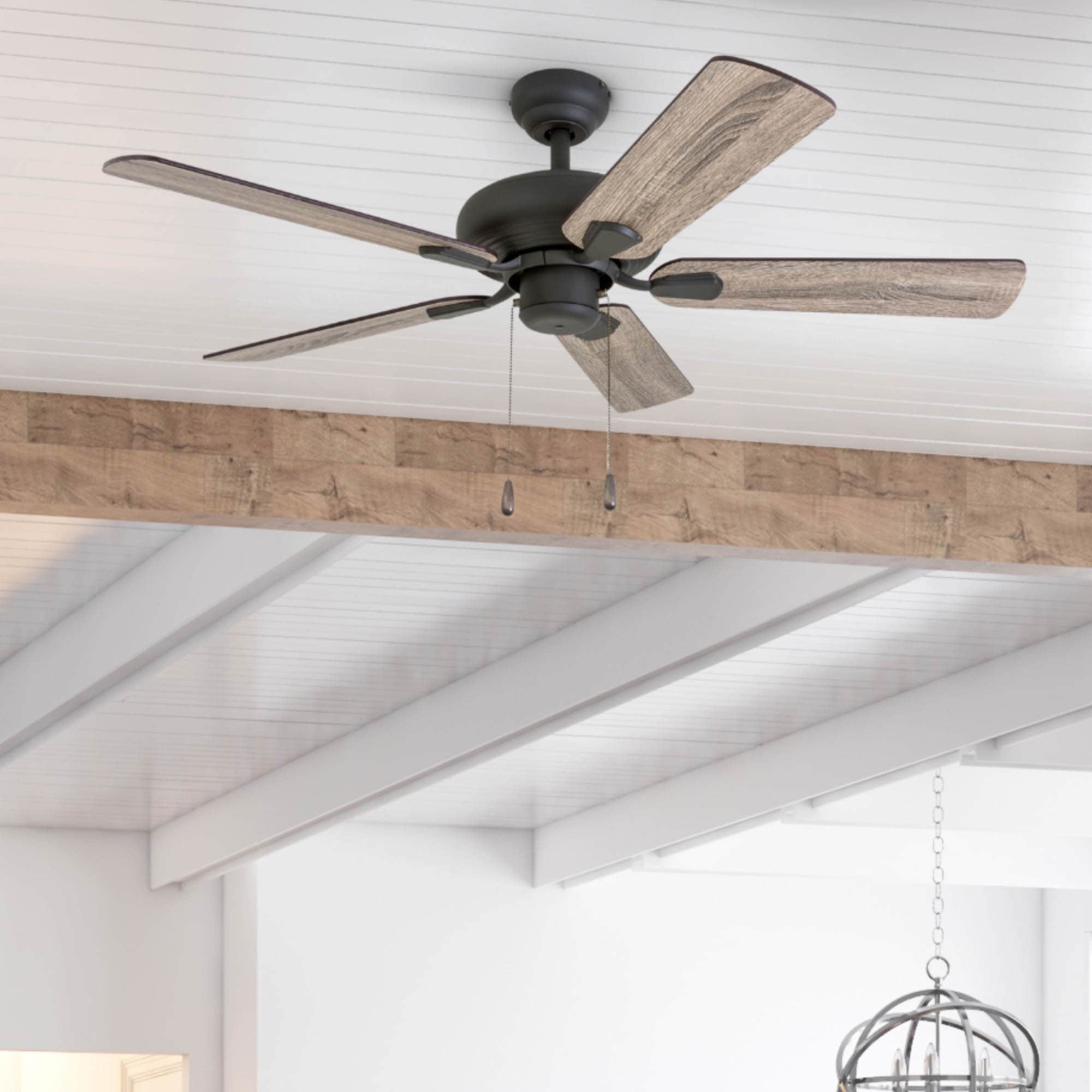 Walnut Creek 42-in Matte Bronze with Barnwood/Tumbleweed Blades Ceiling Fan Light Kit Compatible and Remote ( 5 -Blade )