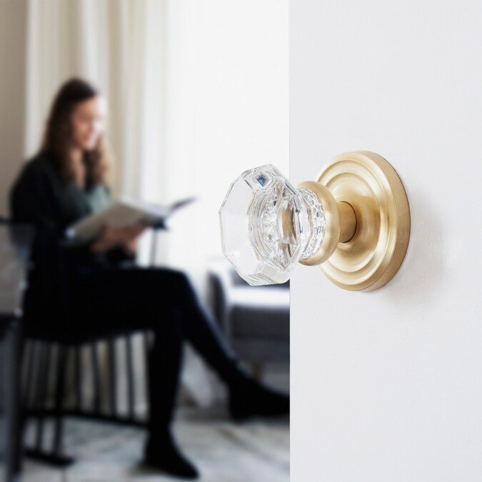 Sure-Loc Hardware Ridgecrest Mountain Torrey Satin Brass Interior Bed/Bath Hall/Closet No Deadbolt Passage Door Knob - Image 4