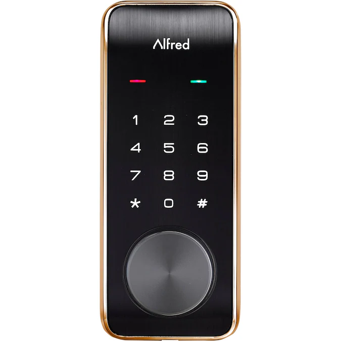 Alfred DB2 Gold Smart Lock Electronic Deadbolt Bluetooth Touchscreen Keypad