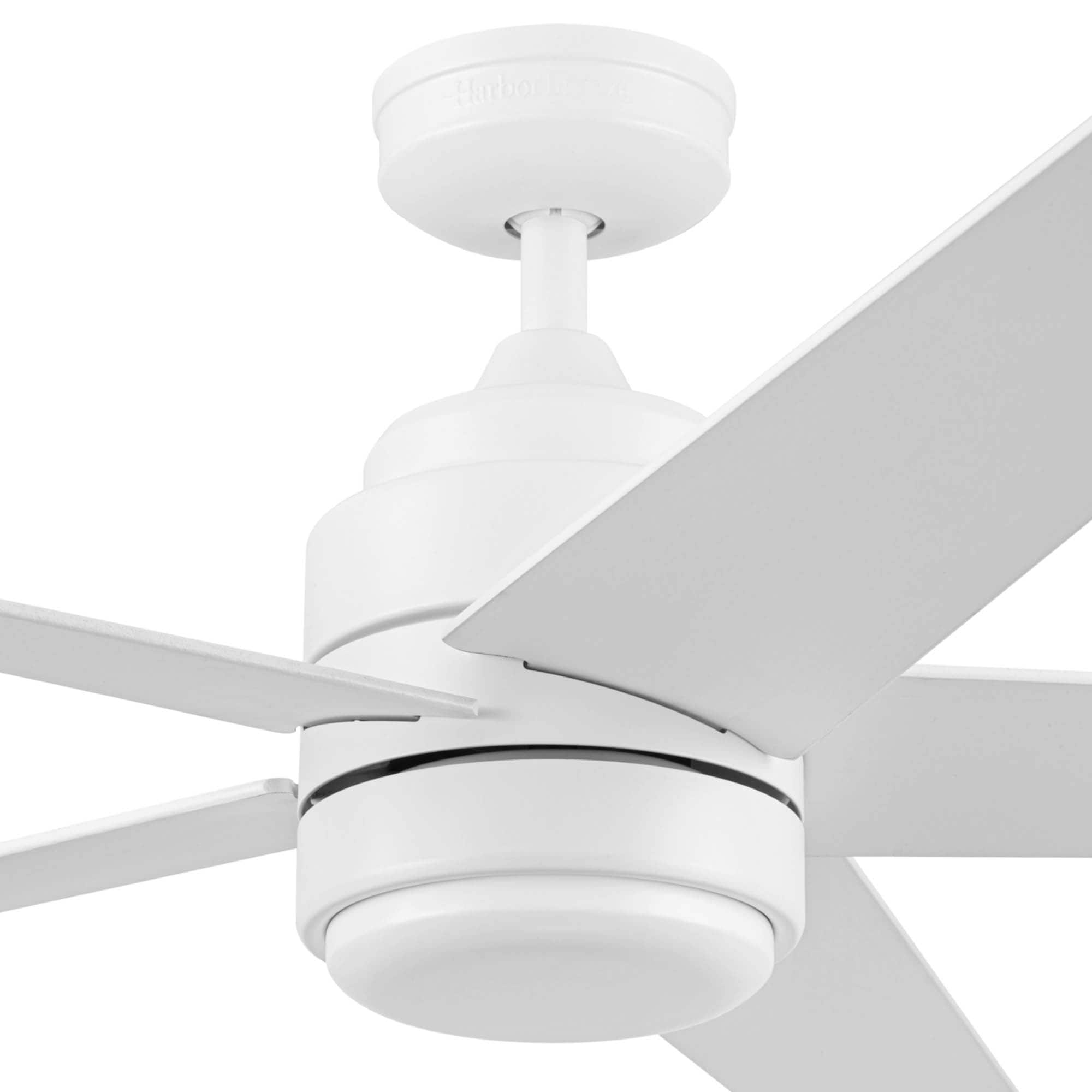 Carlow 52-in Color-Changing Outdoor White with White/Driftwood Blades Ceiling Fan With Light - Remote Included ( 5 -Blade ) - Image 13
