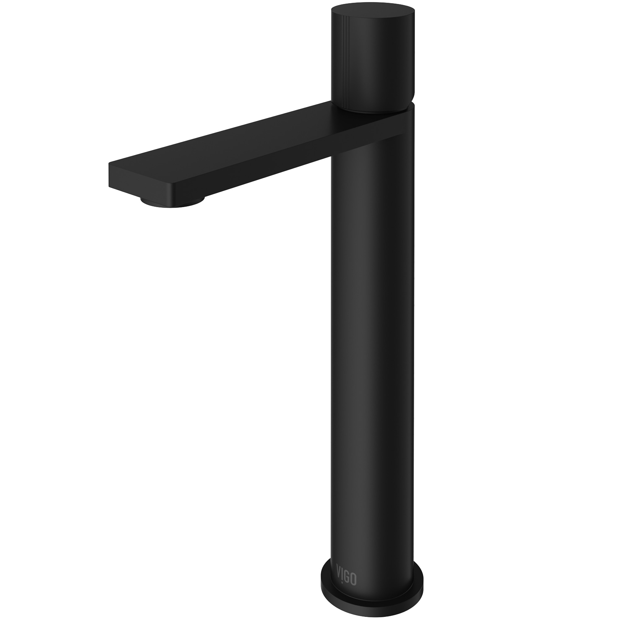 Gotham Matte Black Vessel 1-handle WaterSense High-arc Commercial/Residential Handle Bathroom Sink Faucet
