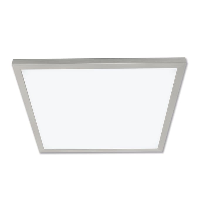 Good Earth Lighting Flat Panel 1-Light 24-in Brushed Nickel LED Flush Mount Light