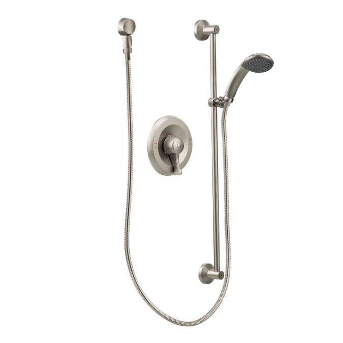 Moen Commercial Classic Brushed Nickel 1-handle Single Function Round Shower Faucet
