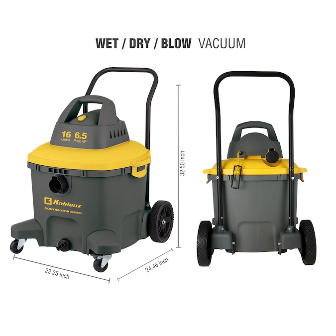 Koblenz 16-Gallons 6.5-HP Corded Wet/Dry Shop Vacuum with Accessories Included - Image 11