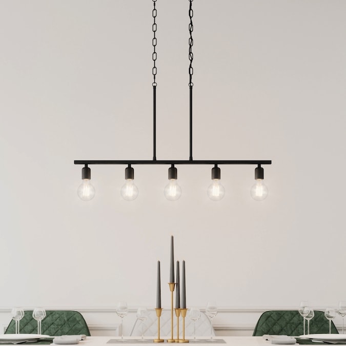 Quoizel Pendle Brooke 5-Light Matte Black Modern/Contemporary Damp Rated Chandelier