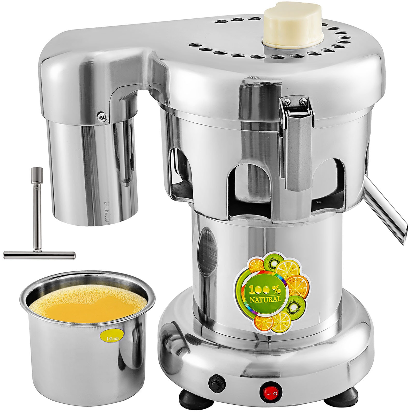 Heavy Duty Juice Extractor with Removable Pulp Tray ( 370W 2800 RPM Juicer Machine )