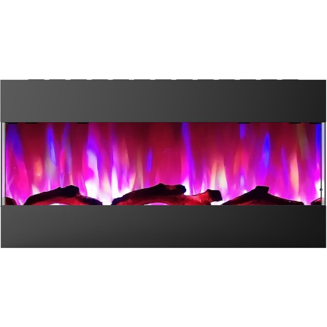 Cambridge 42-in W Black LED Wall-mount Electric Fireplace with Remote Control Included