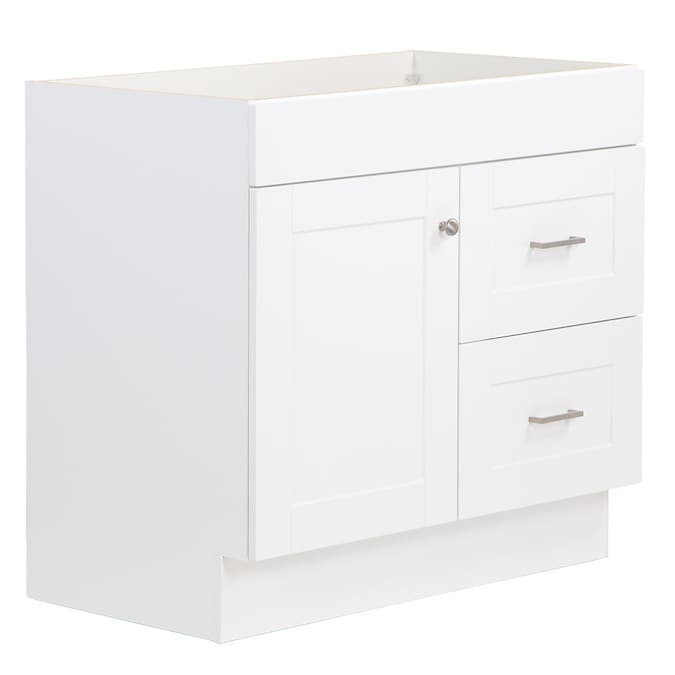 Project Source 36-in White Bathroom Vanity Base Cabinet without Top - Image 5