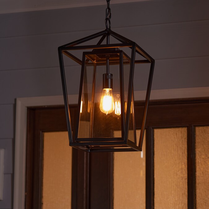 Maxim Lighting Artisan Black Transitional Clear Glass Geometric Medium Outdoor Hanging Pendant Light - Image 5