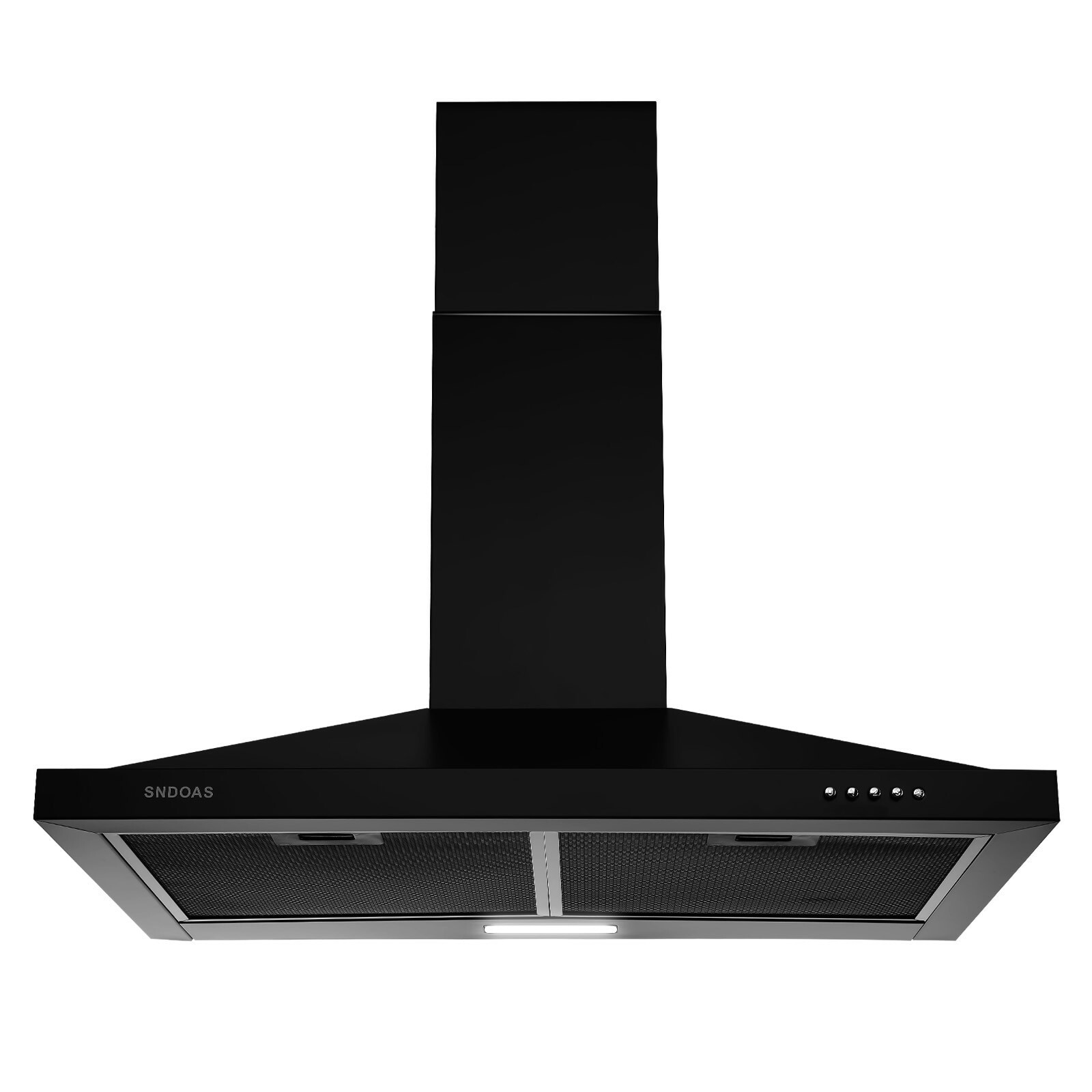 30 inch Convertible 350-CFM Black Wall-Mounted Range Hood