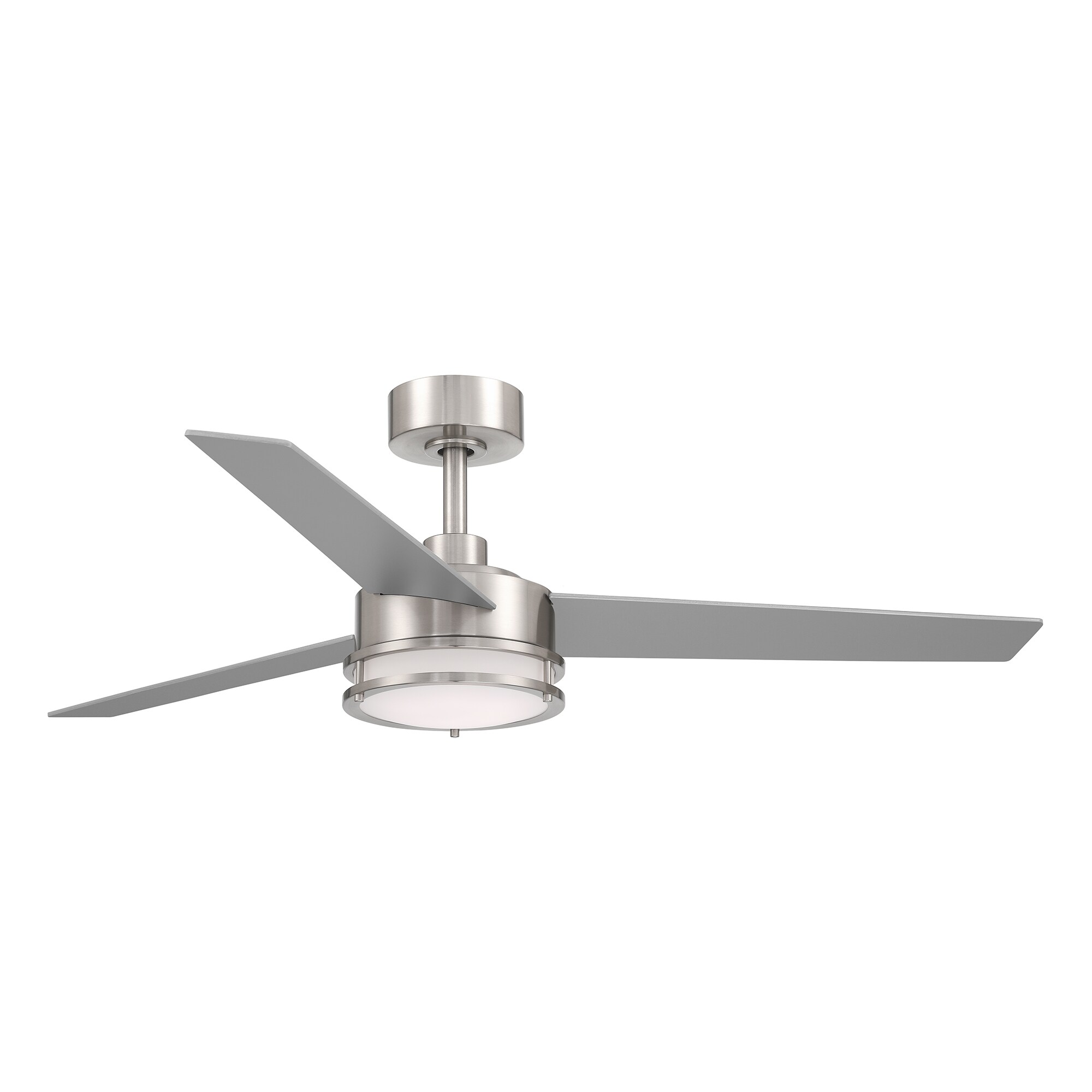 Cassini 52-in Color-Changing Integrated LED Outdoor Flush Mount Smart Brushed Nickel with Silver Blades Ceiling Fan With Light - Remote Included ( 3 -Blade ) - Image 9
