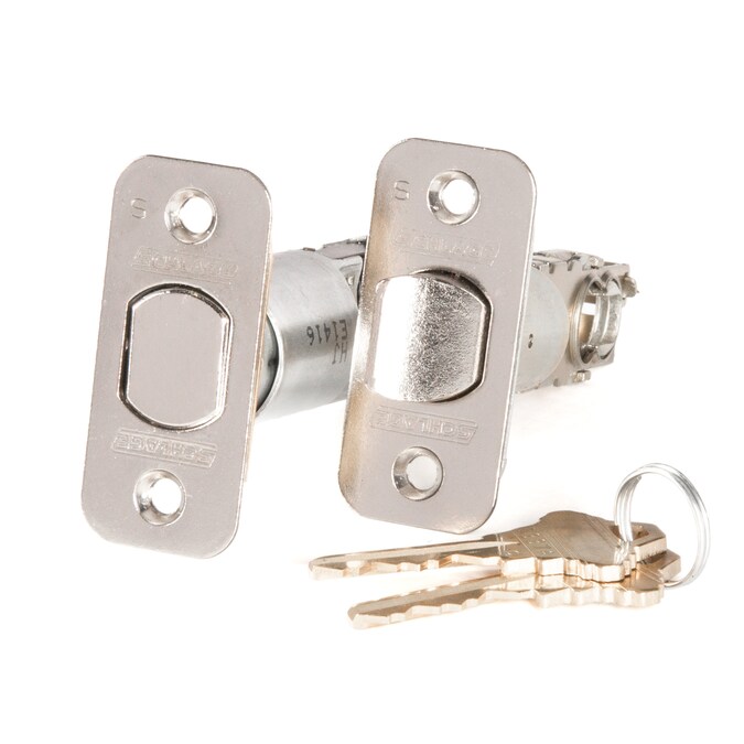 Schlage Century Satin Nickel Single Deadbolt Keyed Entry Door Handleset with Latitude Lever - Image 5