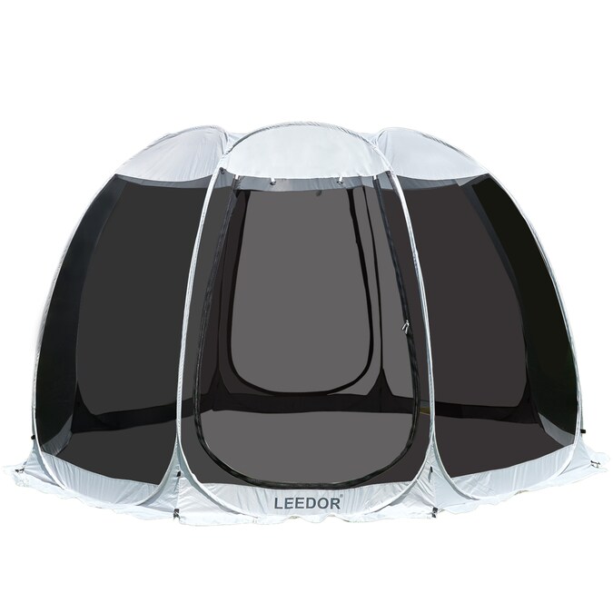 Alvantor 12-ft x 12-ft 8-10 Person Pop Up Screened Gazebo Screen House Octagon Beige Fabric Polyester Roof Gazebo