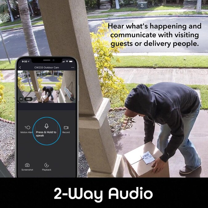 Geeni Hawk 3 Indoor/Outdoor 2-Camera Plug-in Micro Sd Micro Sd Security Camera System - Image 6